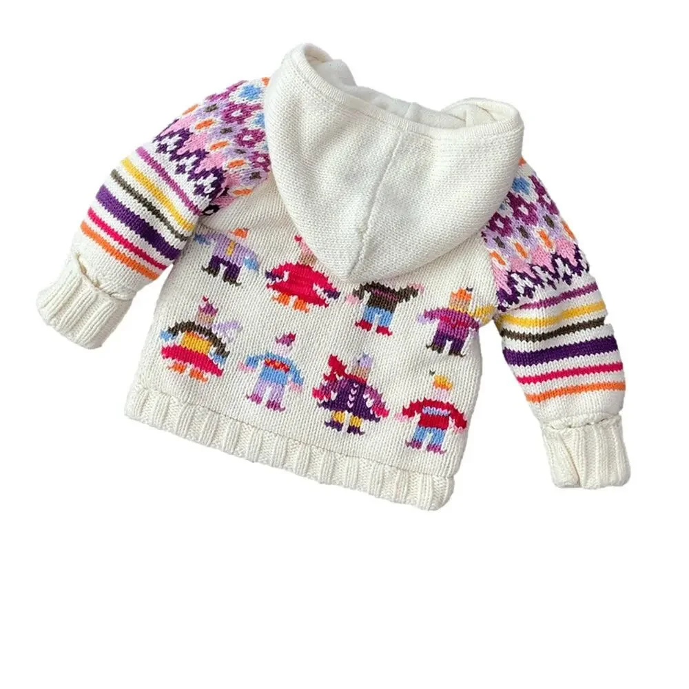 BABY GAP Thick Chunky Colorful Zip Sweater Hoodie Fair Isle Size 12-18 Months
